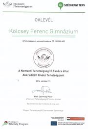 Kölcsey Ferenc Gimnázium Zalaegerszeg, Akkreditált Tehetségpont